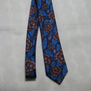 TED BAKER Heavy Silk Geometric Floral Hawaiian Hibiscus Neck Tie
